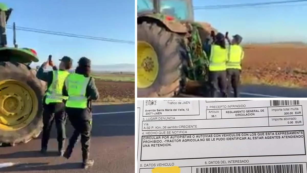  Guardia Civil multa tractores manifestación Jaén
