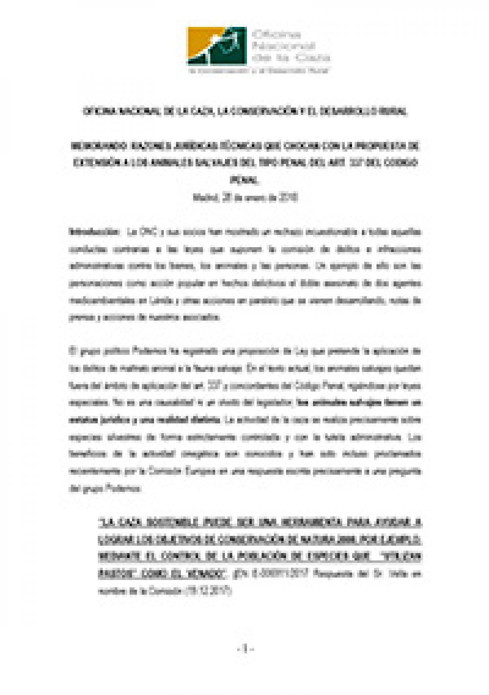 Sobre la modificación del Código Penal recomendada por el Defensor del Pueblo (ya propuesta por Podemos)